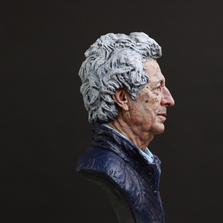 Portrait of Sir Martyn Arbib Bronze Sculpture, oil paint 2021 29 x 18 x 12in