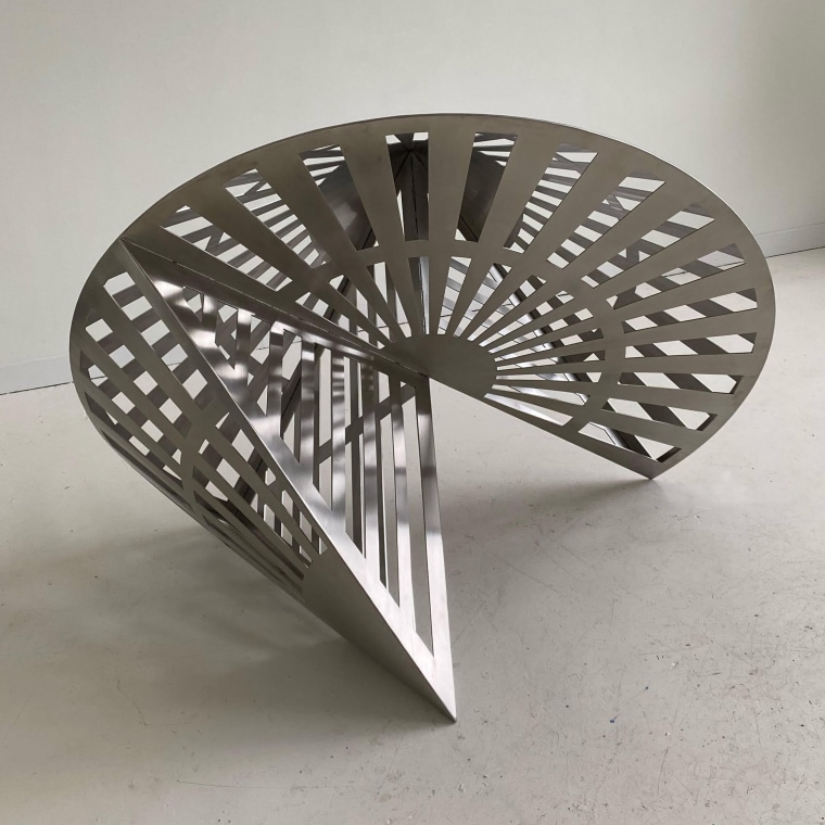 Eilis O'Connell Quarter Drop Cone 2018 Stainless steel 78 x 97 x 84cm