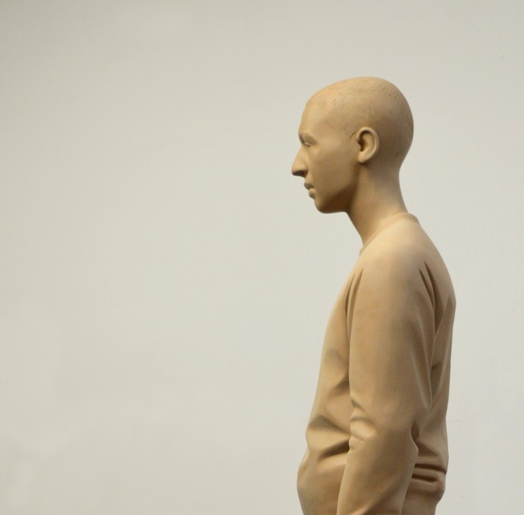 Kenny Hunter Youth 2019 Resin, wood and paint 188 x 52 x 28 cm