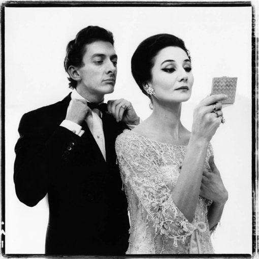 <span class="artist"><strong>Richard Avedon</strong></span>, <span class="title"><em>The Vicomtesse Jacqueline de Ribes with Raymundo de Larrain, New York</em>, May 16, 1961</span>