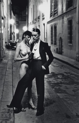 <span class="title">Rue Abriot, Yves St. Laurent and Nude, Paris<span class="title_comma">, </span></span><span class="year">1975</span>