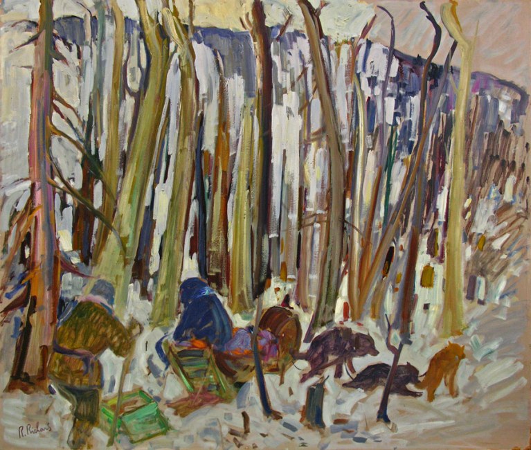 <span class=%22title%22>Trappers and Dogs at Rest in the Forest - Trappeurs et chiens, arrêt en forêt<span class=%22title_comma%22>, </span></span><span class=%22year%22>1955 (circa)</span>