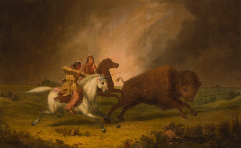 <span class=%22title%22>Assiniboine Hunting Buffalo<span class=%22title_comma%22>, </span></span><span class=%22year%22>1855 (circa)</span>