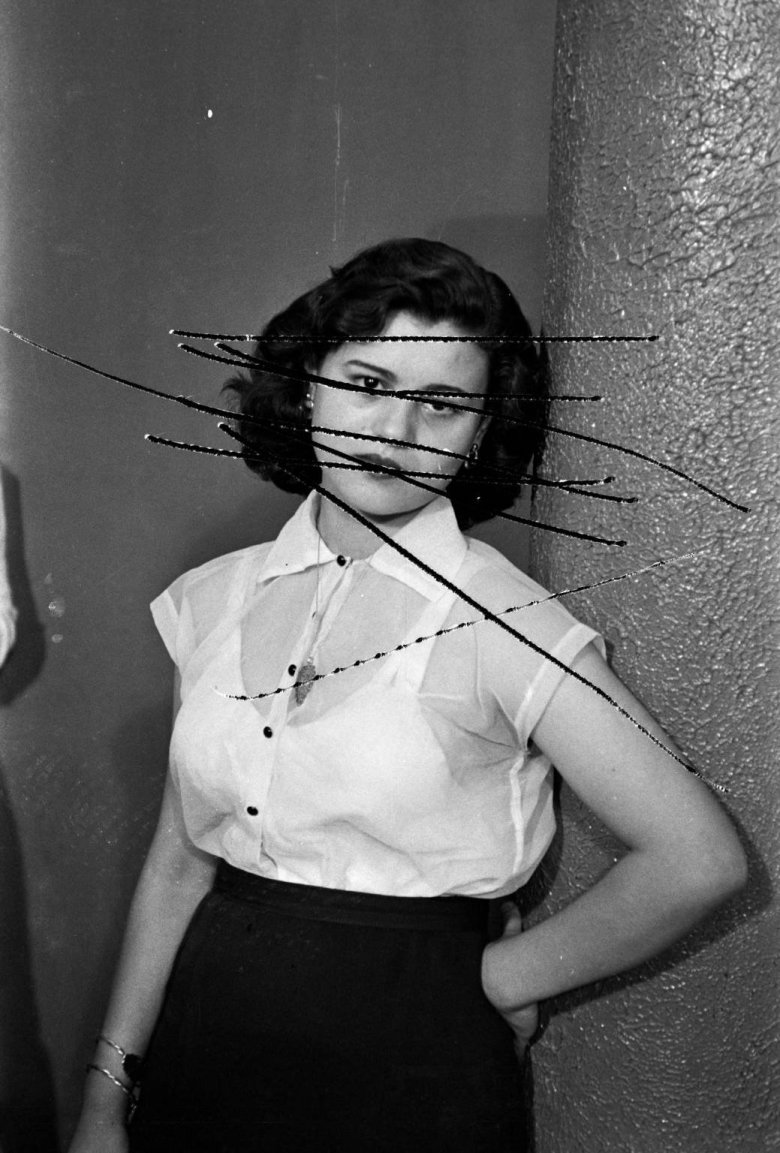Damaged Negatives: Scratched Portrait of Mrs. Baqari
