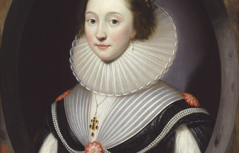 The Weiss Gallery, Cornelius Johnson, An Unknown Lady, Painted 1624, Oil on panel, 77.5 x 61 cm