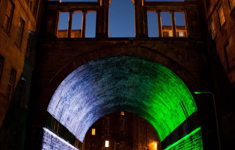 Callum Innes, The Regent Bridge, 2012. Photograph by Stuart Armitt. Courtesy of Edinburgh Art Festival