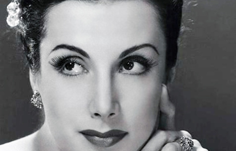 Russian-born American ballerina and Hollywood actress, Tamara Toumanova, whose pearl and aquamarine suite was sold by Sandra Cronan at the BADA Fair in 2013