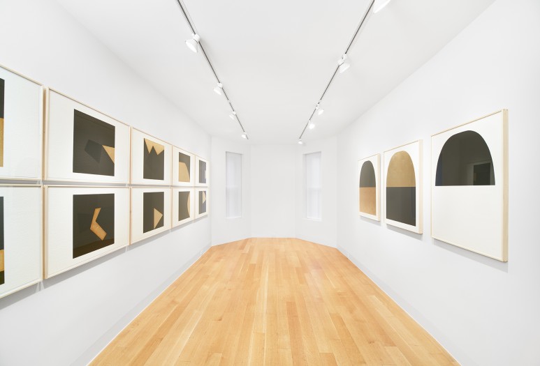 Installation view of Alberto Burri, Grafica, Luxembourg & Dayan, New York. Photo: Tom Powel