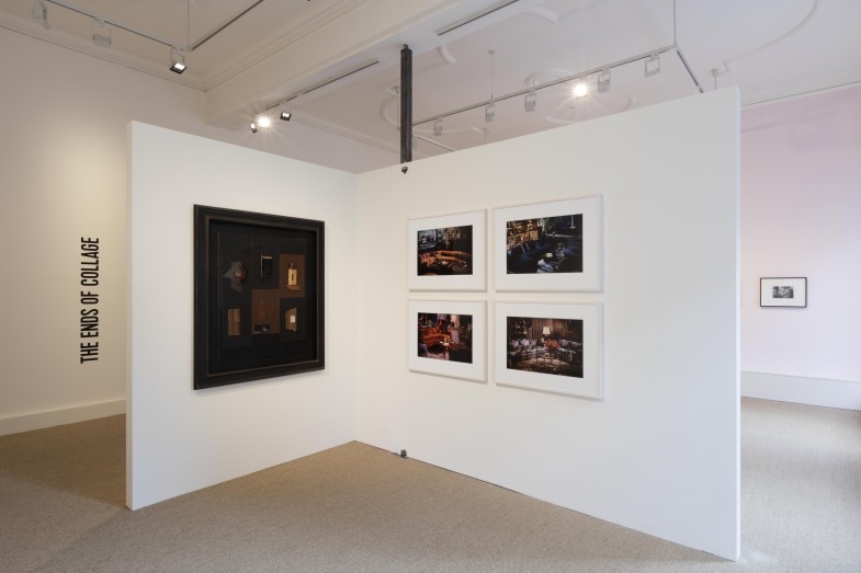 Installation image of the exhibition The Ends of Collage, London.  Photo: Will Amlot Photography.