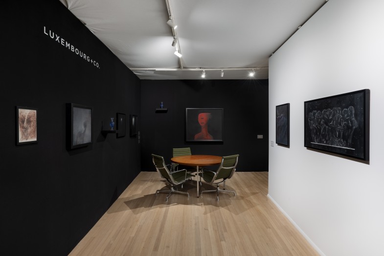 Installation view of Luxembourg + Co., Stand B11 at ADAA's 'The Art Show' 2021. Courtesy Luxembourg + Co., London and New York. Photo: Cooper Dodds Photography.