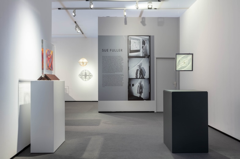 Installation view of Sue Fuller: Into the Composition at Frieze Masters, Booth D3, 12 - 16 October 2022. Photo by Richard Ivey.