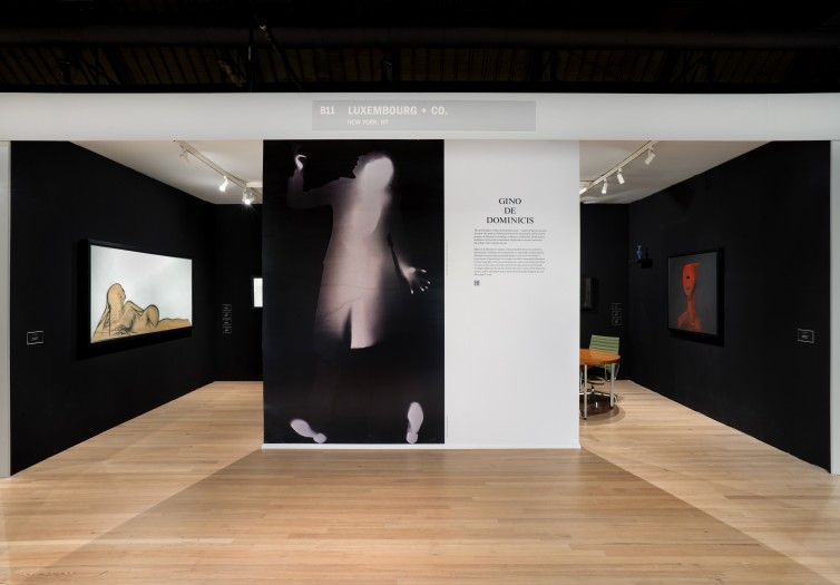 Installation view of Luxembourg + Co., Stand B11 at ADAA's 'The Art Show' 2021. Courtesy Luxembourg + Co., London and New York. Photo: Cooper Dodds Photography.