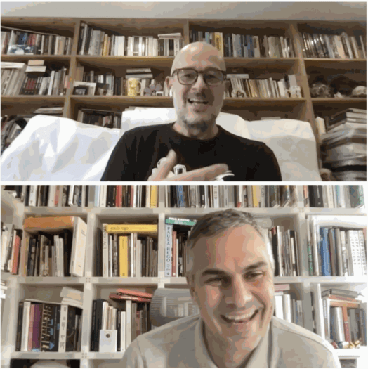 Zoom Discussion between artist Jake Chapman and curator Massimiliano Gioni on May 3, 2022.