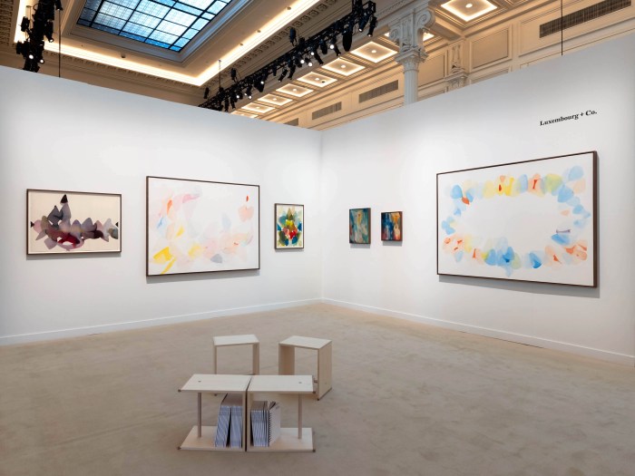 Installation view of Alice Baber, Booth B1 at Independent 20th Century. Photo: Alexa Hoyer