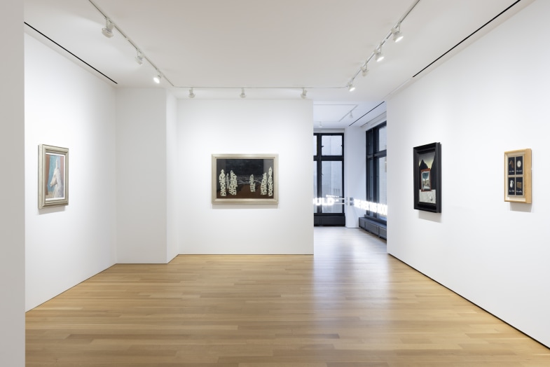 Installation view of René Magritte: The Phantom Landscape, Luxembourg + Co., New York. Photo: Alexa Hoyer.