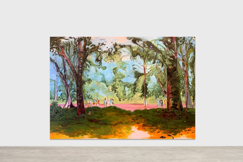Maria Klabin Macaco, 2020 tinta óleo sobre linho 260 x 405 x 4 cm