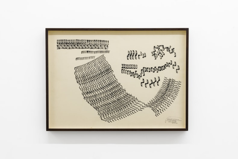 José Cláudio da Silva História de um carimbo, 1969 nanquim sobre papel a partir de carimbos 50 x 70 cm