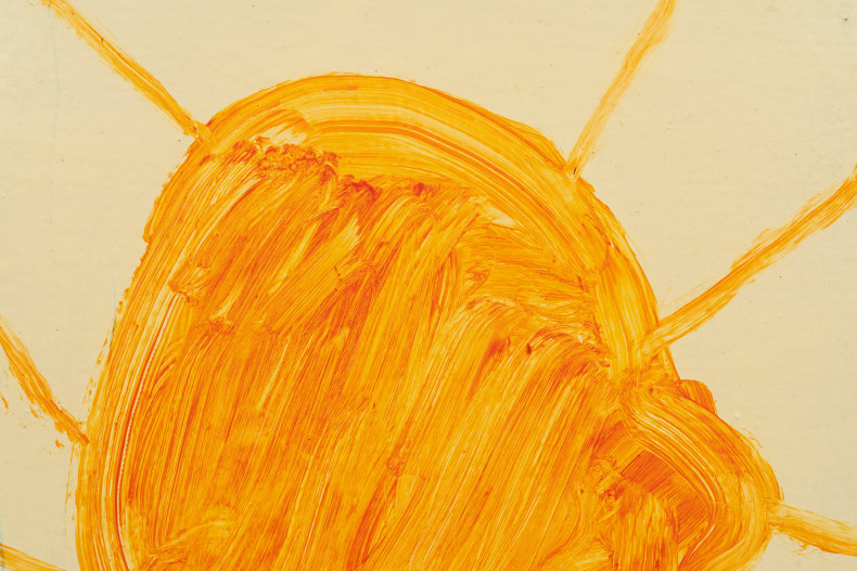 Bruno Dunley Sol, 2023 tinta óleo, pastel oleoso e gel espessado sobre tela 40 x 35 cm