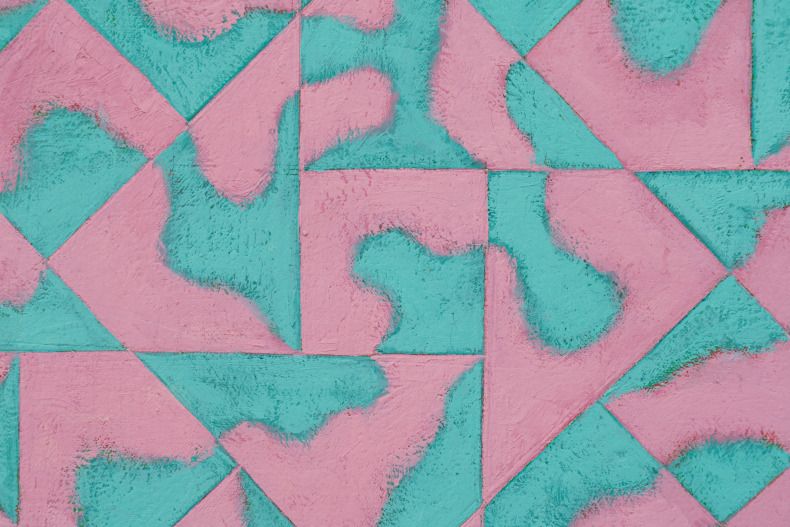 Lydia Okumura Green and Pink, NYC, 2002 tinta óleo sobre tela ø 30.5 cm