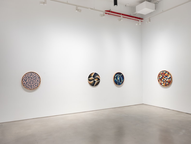 Vista da exposição Japan In/Out Brazil, Nara Roesler New York, 2024. Foto: Charles Roussell. Cortesia das artistas e Nara Roesler.