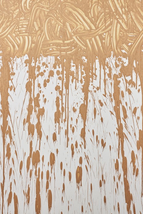 Richard Long Cause and Effect, 2024 argila sobre parede 300 x 480 cm