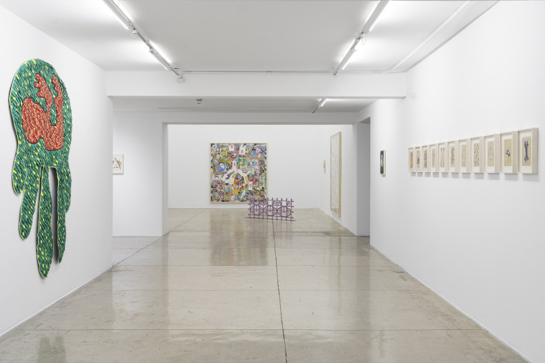 Vista da exposição Thiago Barbalho: Segredos e Feitiços, Nara Roesler São Paulo, 2024. Foto: Flavio Freire. Cortesia do artista e Nara Roesler.