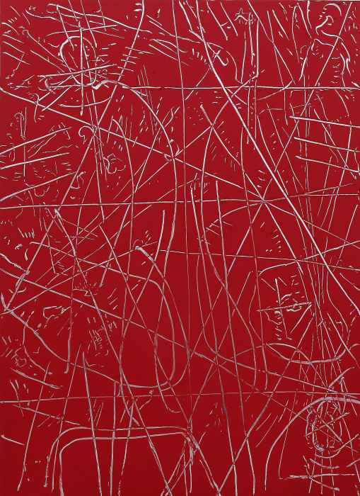 Carlito Carvalhosa Sem título (P44/15) 2015 óleo sobre aluminio 122 x 90 cm