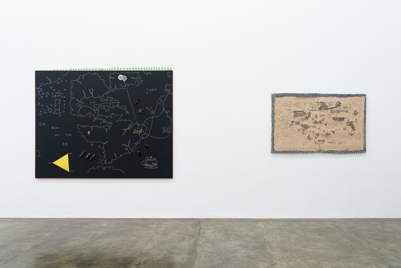 Vista da exposição Cosmos – outras cartografias, Nara Roesler São Paulo, 2025. Foto: Flavio Freire. Cortesia dos artistas e Nara Roesler.