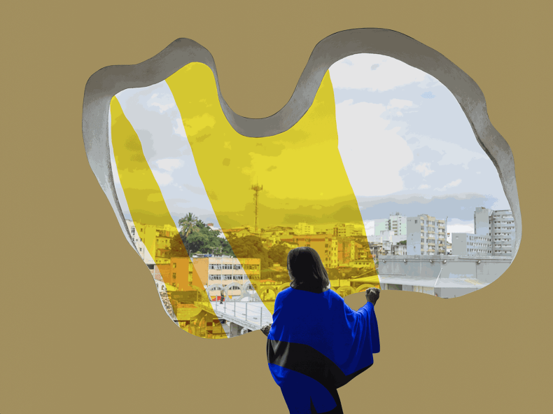 Isaac Julien Um Maravilhoso Emaranhado / A Marvellous Entanglement (Lina Bo Bardi - A Marvellous Entanglement) 2019 fotografia em papel Ilford galerie smooth pearl renaissance-pollerwachs e metacrilato 180 x 240 x 7,5 cm