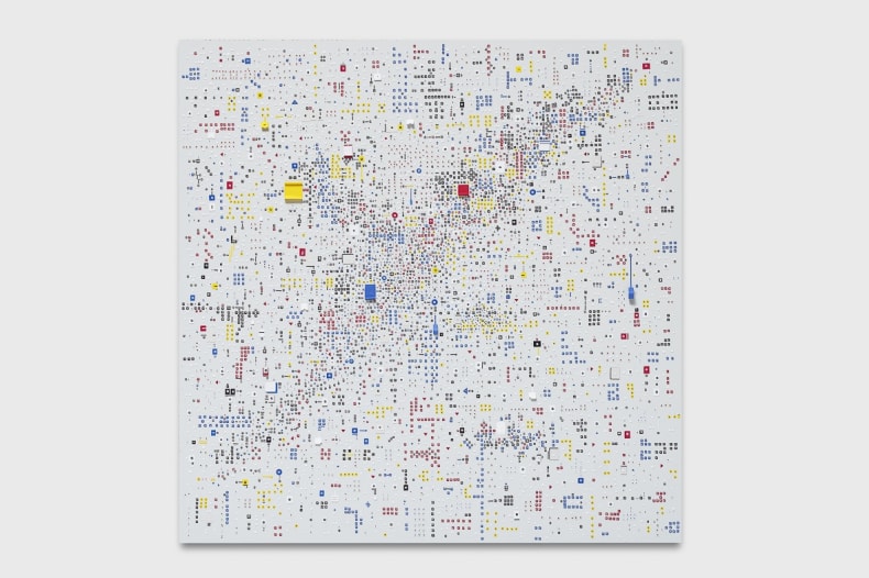 Marco Maggi White square 2024 papel sobre papel sobre Dibond branco 30,5 x 30,5 cm