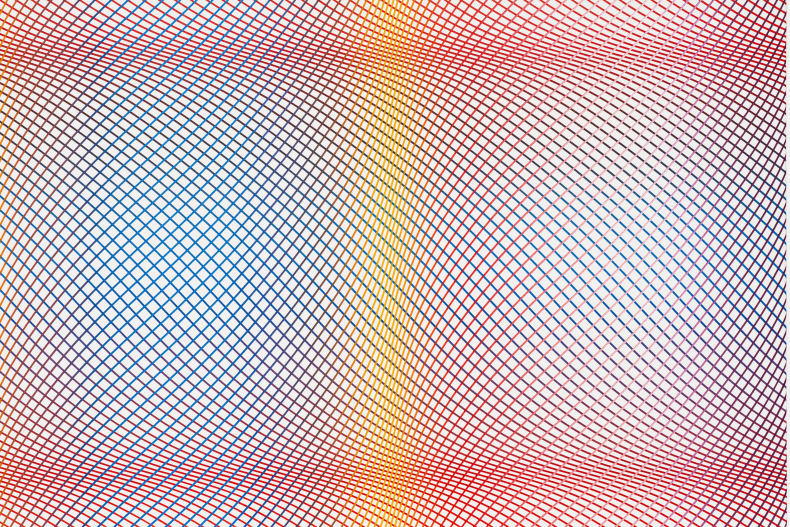 Philippe Decrauzat Screen (another kind of projection) 2024 tinta acrílica sobre tela 125 x 125 cm