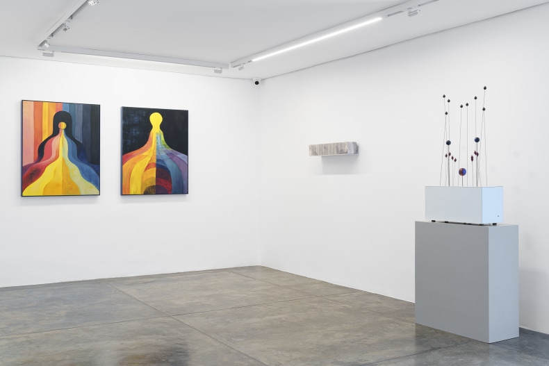 Vista da exposição Ruído estelar, Nara Roesler São Paulo. Cortesia dos artistas e Nara Roesler.