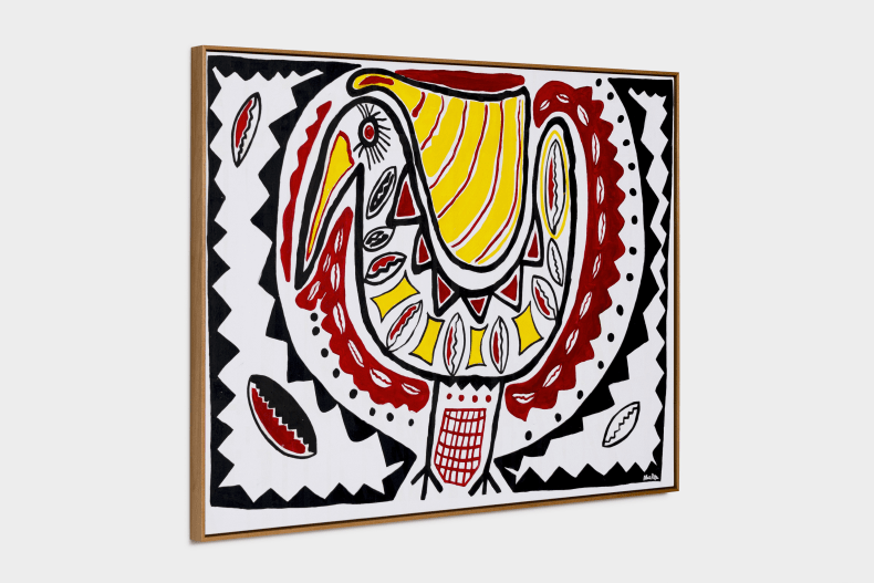 Alberto Pitta Semente de Humbi (Série Humbiumbi) 2023 pintura e serigrafia sobre tela 128 x 168 cm
