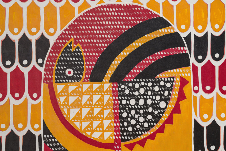 Alberto Pitta Passado Presente Futuro 2 2024 pintura e serigrafia sobre tela ed única 155 x 136 cm