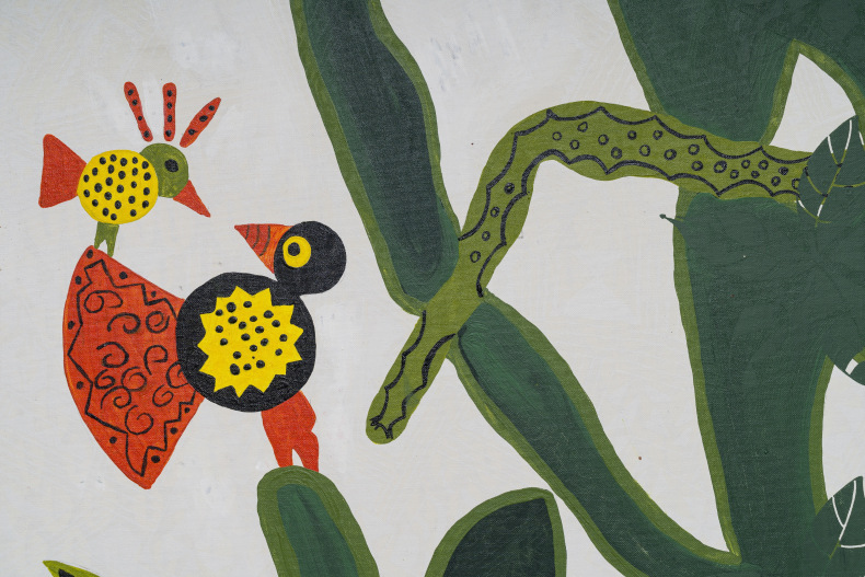 Alberto Pitta Revoada 2025 pintura e serigrafia sobre tela 179 x 141 cm