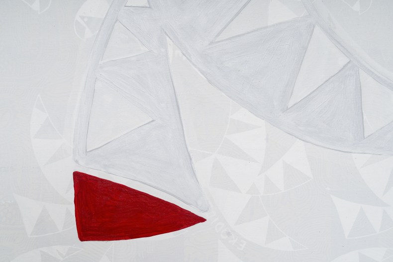 Alberto Pitta Ekodidé 2005 pintura e serigrafia sobre tela 187 x 143 x 3,5 cm