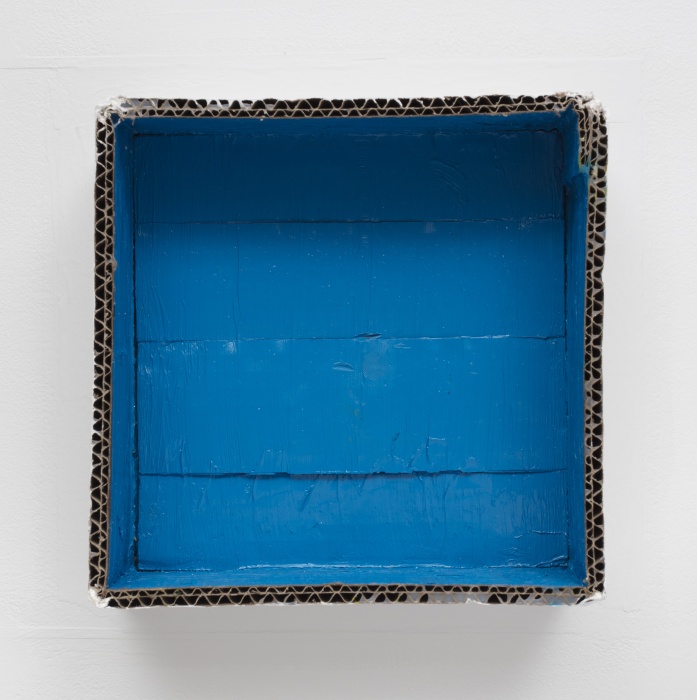 Carlos Bunga Intersection Series # 5 2016 óleo sobre papelão 17,8 x 17,8 x 6,4 cm