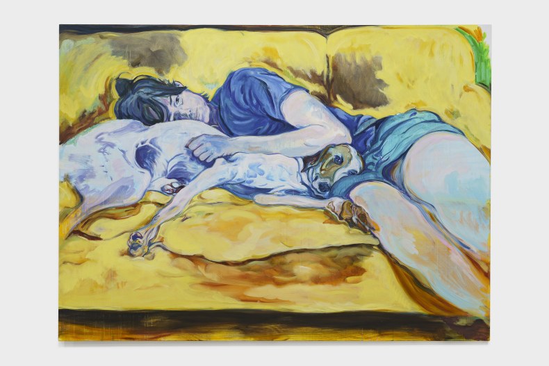 Maria Klabin Lady and Boy 2024 tinta óleo sobre tela 190 x 260 cm