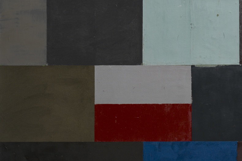 Sérgio Sister Sem título 2012 tinta óleo sobre tela 120 x 229,5 x 4,5 cm