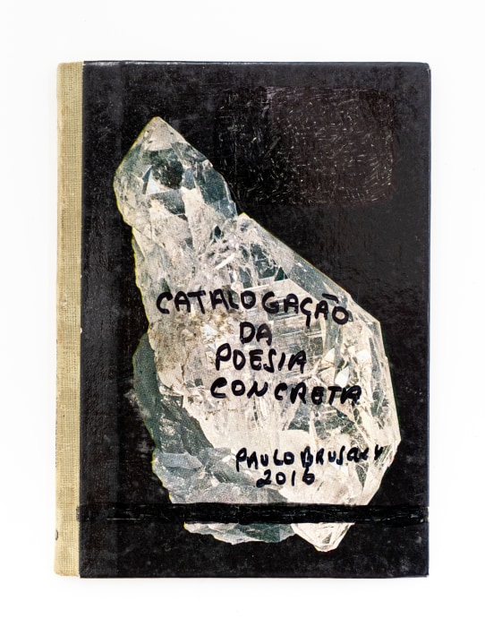 Paulo Bruscky Catalogação da Poesia Concreta, 2016 interferências mistas sobre capa de livro 15 x 11 cm