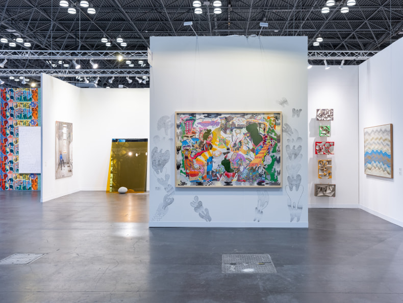 Vista do estande da Nara Roesler na The Armory Show 2024, New York, 2024. Photo: Charles Roussel. Courtesy of the artists and Nara Roesler