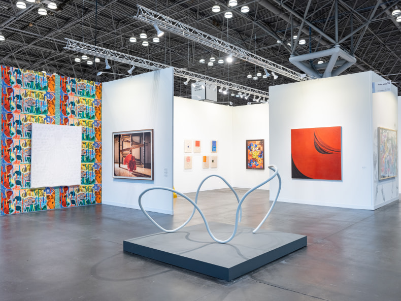 Vista do estande da Nara Roesler na The Armory Show 2024, New York, 2024. Photo: Charles Roussel. Courtesy of the artists and Nara Roesler