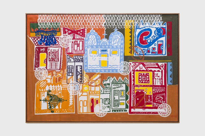 Alberto Pitta Moradismo, 2024 pintura e impressão sobre tela 113 x 164 cm
