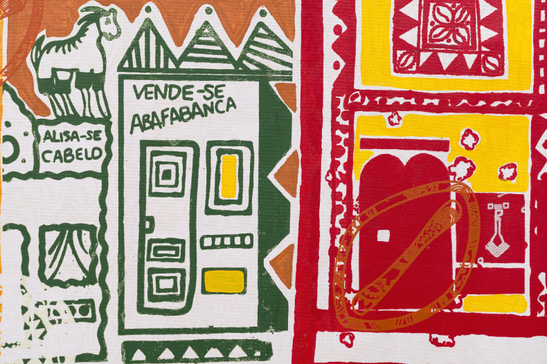 Alberto Pitta Moradismo, 2024 pintura e impressão sobre tela 113 x 164 cm