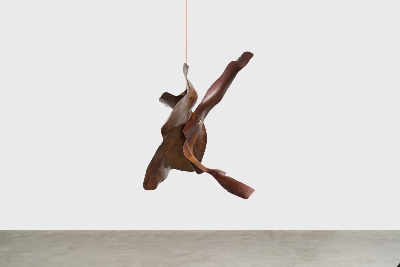 Marcelo Silveira Dupla XI 2022 escultura em madeira cajacatinga e couro ed unique 160 x 155 x 143 cm