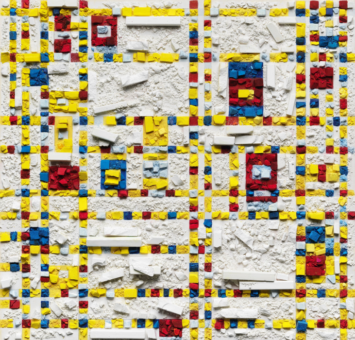 Vik Muniz Broadway Boogie Woogie, a partir de Piet Mondrian (série Metachrome) 2016 impressão jato de tinta em papel archival ed PA 3 (edição de 6 + 4 PA) 160 x 167 cm