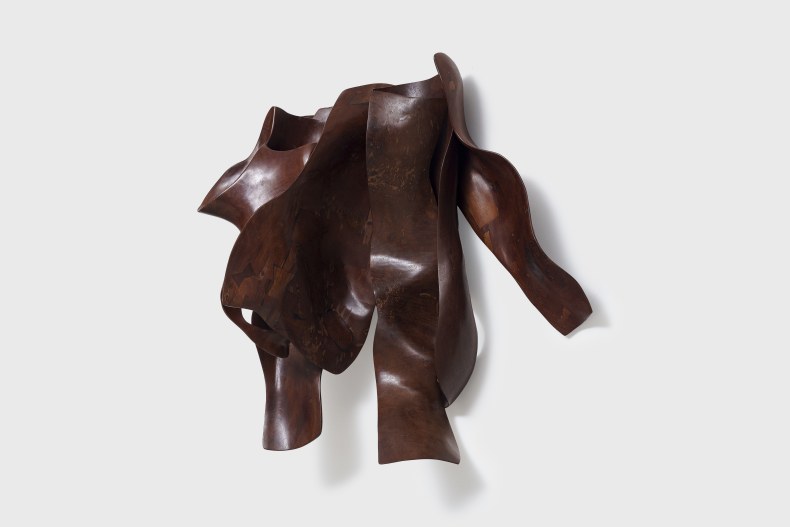 Marcelo Silveira Pele XXXVll 2025 madeira cajacatinga e aço inoxidável ed única 110 x 115 x 53 cm