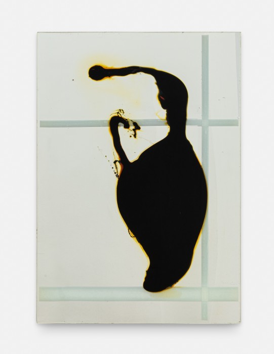 Carlito Carvalhosa Untitled, 2008 óleo, espelho e vidro / oil, mirror and glass 100 x 70 cm / 39.4 x...