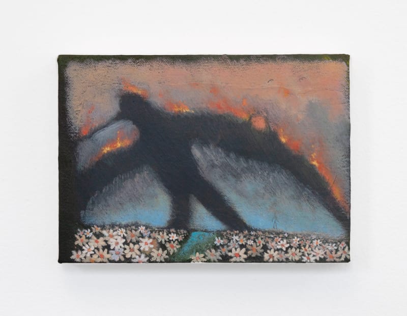 Calvin Kim I Left My Shadow In the Sky, 2025 Oil on canvas, 5 x 7 x 1 in. (12.7...