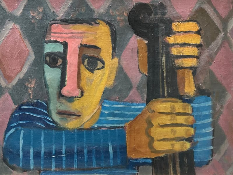 Albert Kotin Untitled (Musician), circa 1931 Oil on canvas, 12 x 16 in. (30.5 x 40.6 cm)